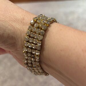 Vintage Gold and Silver Crystal Bracelet